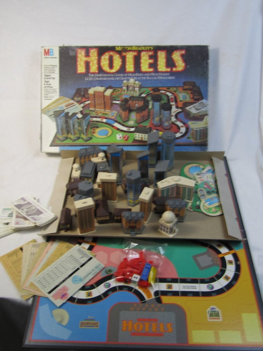 Vintage HOTELS Board Game by Milton Bradley - Used - Complete